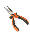 Pro Grip 6 Inch Needle Nose Pliers With Long Reach Spring Loaded Handles Hard Carbon Steel Jaws Ergonomic Soft Grip And Safety Ridge For Home DIY Fishing Jewelry Making Crafts And More, displayed angled view.