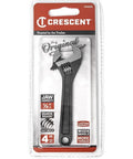 4 Inch Adjustable Black Oxide Wrench Carded Packaging Workhorse Alloy Steel Construction Laser Etched SAE And Metric Scale
