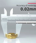 Vernier Caliper Dual Reading Scale 0-6 Inches And 0-150mm Metal Gauge Tool measuring a gold nut, high precision gauge.