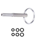 Oval Head Bit Key Stainless Steel Coffee Machine Repair Tool with gaskets shown horizontally, compatible with espresso makers.