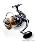 Saltiga 18000H Spinning Reel 20 2020 Model For Saltwater Fishing With 66 Lb Max Drag, blue finish elite build displayed.