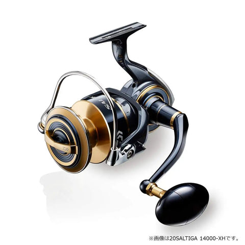 Saltiga Spinning Reel 20 14000-XH 2020 Model, Heavy Duty Saltwater Powerhouse With 134 Cm Winding Per Turn, side view