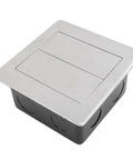 Flush Mounted Recessed Floor Outlet With Dual AC Outlets And Smooth Slide Cover Water Resistant Hidden Power Strip For Kitchens And Offices