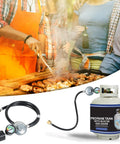 Three Foot Propane Hose Regulator with Gauge for Weber Charbroil Nexgrill Cuisinart Grills Patio Heaters and Fire Pits Low Pressure.