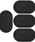 4 Pack Black Rubber Grommets Hole Plug Kit For Wire Protection And Dustproof Sealing Easily Cuttable Oval Wire Gasket For Through Frame Or Sheet Metal Weatherproof Cable Grommet Set, 4-piece oval set