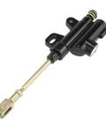10mm Banjo Rear Hydraulic Foot Brake Master Cylinder For Dirt Bikes And ATVs, Fits 50cc To 125cc, Black, Aluminum, Side View