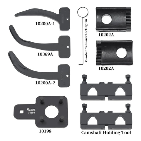 Camshaft Phaser Timing Chain Tool For 3.6L Pentastar V6 Engines, camshaft holding tool, crankshaft pulley wrench, multiple parts