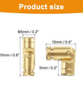 Invisible Brass Barrel Hinges 5x15mm Concealed Hidden Hinge For Jewelry Boxes And Music Boxes Gold Tone 20 Pack