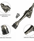 Foot Activated Door Stop With Weighted Base For Hands Free Entry durable zinc alloy with screws and pedal mechanism