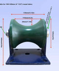 Solid As A Rock Heavy Duty Cast Iron Sliding Gate Roller With Reinforced Bracket smooth green wheel with dimensions for barn doors