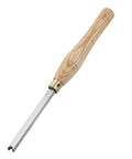 Pro Grade 4Pc Wood Bead Turning Tool Set Featuring Sharp High Speed Steel Lathe Chisels For Nailing Sweet 3Mm 6Mm 8Mm 10Mm Rounds And Gnarly Convex Leg Shapes Without Any Sweat Or Fuss, showing a single chisel with wooden handle.