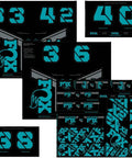 Turquoise Fork And Shock Decal Kit For Mountain Bikes One Size Durable Weather Resistant Vinyl Finish Easy Install With High Gloss