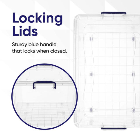 Badass Heavy Duty Clear Storage Bins With Slick Rolling Wheels 2 Pack 85 Qt Hella Spacious Stackable Design For Home Garage And Closets Smoothly Organizes Linen Tools Clothes Gear
