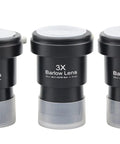 1.25 Inch Barlow Lenses Kit With 2X 3X 5X Magnification, fully metal body, multi coated, astronomy eyepiece accessory