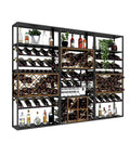 Heavy Duty Retro Industrial Wine Rack Delivers Legit Bar Setup For Your Crew With A Rock Solid Iron Frame built to cradle bottles neatly.