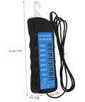 High Precision Electric Fence Voltage Tester With Six Neon Indicator Lights Ultra Portable Fence Meter For Livestock Pros And Orchard Fences Keeping Safety Checks Simple And Quick Detect Faults Fast, 16.5cm handheld tester