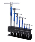 Grab This Awesome Zunate T Handle Hex Wrench Set featuring 8 Piece Metric Sizes Plus Ball End Key Tool Kit for Tough Auto And Bike Jobs With Cool Sliding Adjustable Shaft And Slick Compact Case, 8-piece metric hex wrench set on stand