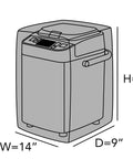 Bread Maker Cover With Quilted Protection, Dust And Stain Resistant, Washable Slip On Design For Countertop Storage, Slate Color