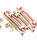 M6 X 80mm Zinc Plated Hex Socket Cap Screws And Barrel Nuts Set for furniture building shown in a pile
