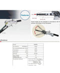 Heavy Duty Kickass Pneumatic Handheld Belt Sander Grinder With Slick Quick Change Zirconia Belts features and specifications overview.
