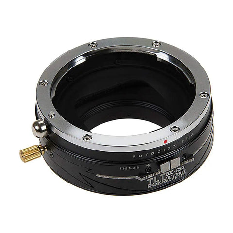 TLT ROKR Tilt Shift Lens Mount Adapter For Canon EF Lenses To Fujifilm X Series Mirrorless Cameras With 20mm Shift And 10 Degree Tilt Plus 360 Degree Rotation For Precise Control And Vintage Lens Life black metal adapter with shift and tilt controls