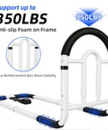 Adjustable Bed Rail With Non Slip Handle And Handy Storage Pocket For Seniors, super sturdy bed cane frame detail