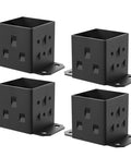 Heavy Duty 4x4 Post Base Anchor Kit With All Accessories For Wood Fence Deck And Pergola Mounting In Steel Post Brackets