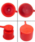 Red rubber dust caps for 1/2-inch flat-face hydraulic quick-connect couplers; 4-pack