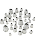 Cable Glands Kit 36 Pcs Adjustable 3 To 21mm Lock Nut Connectors Waterproof IP68 Nylon Plastic Built To Last Seal