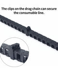 K2 Plus Cable Drag Chain Replacement Open For Hot End Extruder Direct Drop In Easy Install with secure wire clips shown