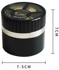 Slick 58mm Coffee Distributor Needle With Geared Spinning Action And Sturdy Black Base, smooth 7.5cm espresso leveler.