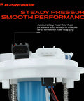 Rad Electric Fuel Pump Module With Built In Pressure Sensor, Dead On Fit Replacement For Chevy Hhr 2009 To 2011, close-up of connection ports.