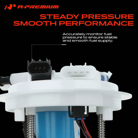 Rad Electric Fuel Pump Module With Built In Pressure Sensor, Dead On Fit Replacement For Chevy Hhr 2009 To 2011, close-up of connection ports.