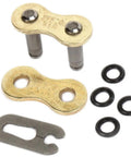 520 Series Gold X Ring Clip Type Master Link For 520X1R Chains components close-up