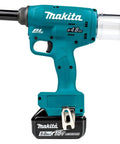 Heavy Duty Cordless Rivet Tool Featuring Brushless Motor And 10KN Pulling Force Cracks Steel Aluminum Rivets Up To 3 16 Inches, compact design with battery.