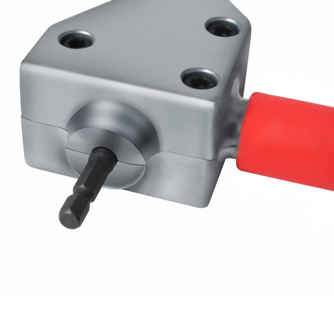 Power Sheet Metal Shear Drill Attachment Metal Cutter Head For 12 Volt Drills, close-up view of attachment's interface and design.