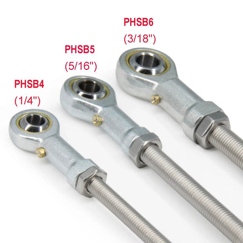 PHSB6 Rod End Bearings Three Eighths Inch Bore Right Hand Female Thread With Jam Nut Pre Lubricated For 3D Printing Automation CNC Equipment And Heavy Duty DIY Projects Built To Last, 3/8 bore with jam nut