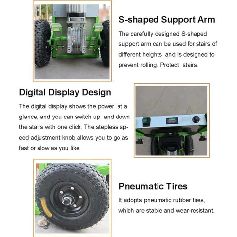 This Electric Stair Climbing Hand Truck Is Totally Awesome With A Wicked 400kg Load Capacity And Removable Battery. S-shaped support arm and digital display.