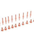 Fresh Braze Plasma Cutting Nozzle And Electrode Kit, 20 Piece Combo For SL60 SL100 Torch showing copper nozzles and electrodes.