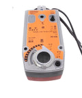 Top Tier 20Nm 24V AC DC Electric Actuator With Emergency Bypass Function showing wiring and adjustment dial for HVAC systems.