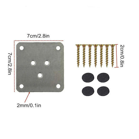 Hardware included in oak solid wood furniture legs 50cm replacement kit for easy assembly
