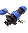 Tough As Nails 2 Pin Waterproof Screw Crimp Connector Featuring Gold Plated Copper Contacts And IP68 Sealing for aviation wire harness.