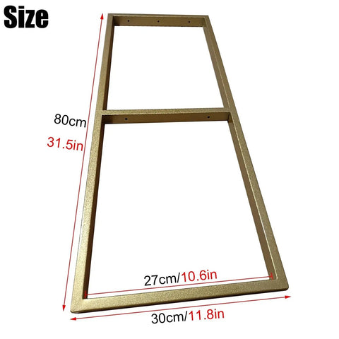 Hella Sturdy Badass Heavy Duty Floating Shelf Brackets showing gold dual tier support, size 80cm x 30cm, perfect for kitchens or bars.
