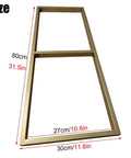 Built Tough Heavy Duty Metal Shelf Brackets For Wall Or Ceiling Mount showing gold finish 800mm height and 300mm width.