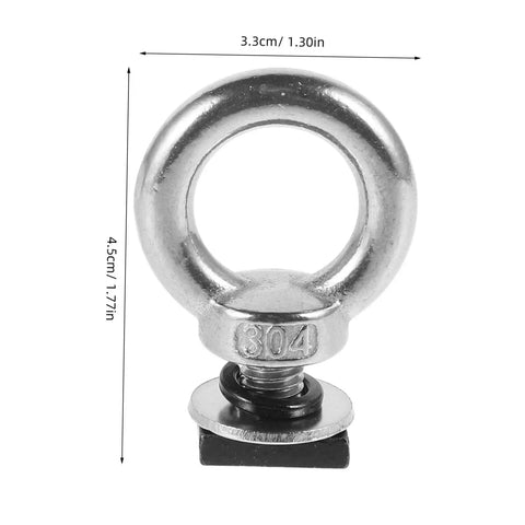 Heavy Duty Roof Rack Tie Down Kit With Eye Bolts And Strap Anchors For Rooftop Tents And Cargo, Easy Install Eye Hook Hardware To Secure Your Gear On Any Adventure, 304 steel eye bolt, 4.5cm