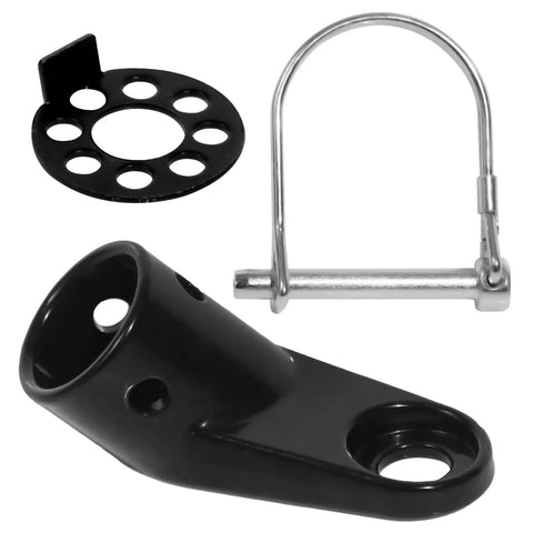 Bike Trailer Hitch Coupler Attachments For Most Bikes And Trailers Aftermarket Replacement, black steel with pin and plate