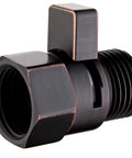 Go-To Shower Flow Control Valve With Brass Body And Lever Handle Water Regulator And Flow Saver Oil-Rubbed Bronze Finish