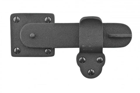 Five And Three Quarters Inch Black Wrought Iron Barn Door Latch Tough As Nails With Mounting Hardware Heavy Duty Gate Lock