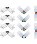 L Shape 4 Pin LED Strip Connectors With Adjustable Angles From 90 To 180 Degrees For 10mm Wide 5050 RGB LED Tape Lights Pack Of 10 No Fuss Setup Ideal For Under Cabinet Highlighting And Accent Lighting On 5050 RGB Strips