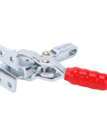 Front view of Heavy Duty Quick Release Toggle Clamp For Woodworking And Metalworking Hold Down Clamp with red handle